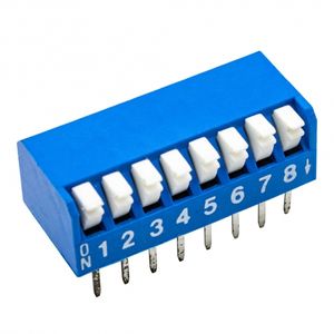 دیپ سوئیچ 8 تایی پیانویی تایوانی آبی DSR-08