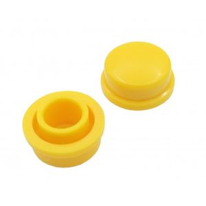 سرکلید تک سوئیچ 12x12 گرد مدل A105 رنگ زرد