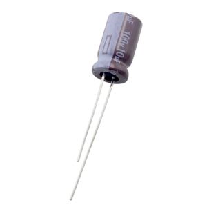 خازن الکترولیتی 10uF / 100V تایوانی مارک TAICON با طول عمر بالا