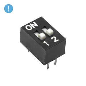دیپ سوئیچ 2 تایی مشکی (OXO) DS-02