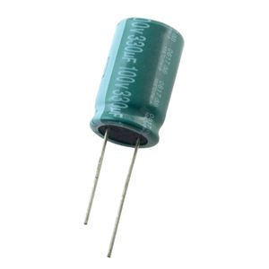 خازن الکترولیتی 330uF / 100V تایوانی مارک TAICON با طول عمر بالا