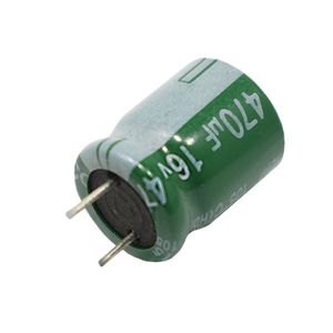 خازن الکترولیتی 470uF / 16V تایوانی مارک TAICON با طول عمر بالا