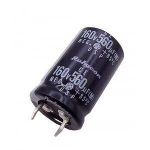 خازن الکترولیتی 560uF / 160V ژاپنی مارک RUBYCON سری USP