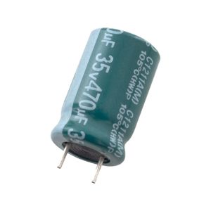 خازن الکترولیتی 470uF / 35V تایوانی مارک TAICON با طول عمر بالا