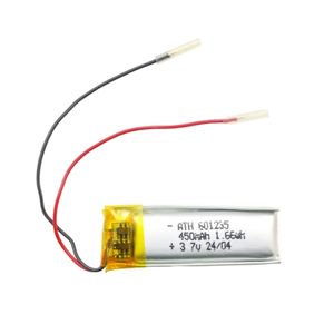 باتری لیتیوم پلیمر 3.7v ظرفیت 450mAh کد 601235