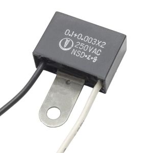 خازن 100nF / 250V MKT کلاس X2 سیم دار