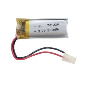 باتری لیتیوم پلیمر 3.7v ظرفیت 500mAh کد 701230