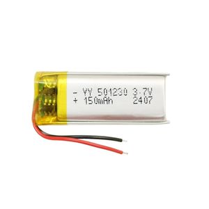 باتری لیتیوم پلیمر 3.7v ظرفیت 150mAh کد 501230