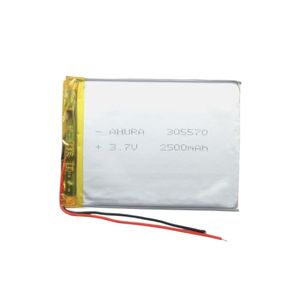 باتری لیتیوم پلیمر 3.7v ظرفیت 2500mAh کد 305570