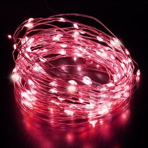 ریسه LED مفتولی قرمز پنج متری مدل باتری قلمی