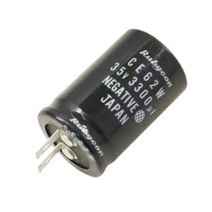 خازن الکترولیتی 3300uF / 35V ژاپنی مارک RUBYCON سری CE62W