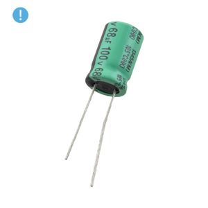 خازن الکترولیتی 68uF / 100V تایوانی مارک (OXO) TAICON