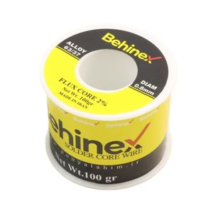 سیم لحیم 0.8mm 100gr مارک آلیاژ 63/37 بهینکس Behinex