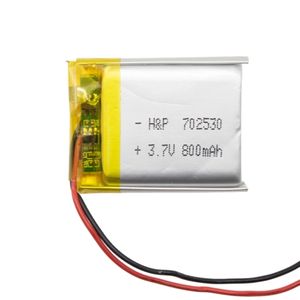 باتری لیتیوم پلیمر 3.7v ظرفیت 900mAh کد 702530