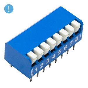 دیپ سوئیچ 8 تایی پیانویی تایوانی آبی (OXO) DSR-08