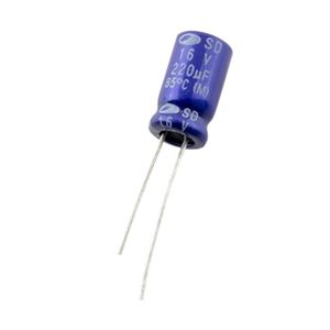 خازن الکترولیتی 220uF / 16V کره ای مارک SAMWHA
