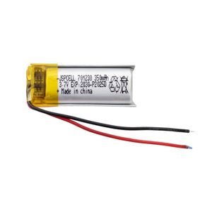 باتری لیتیوم پلیمر 3.7v ظرفیت 350mAh کد 701230