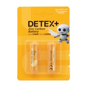 باتری نیم قلمی Zinc Carbon دوتایی مارک DETEX