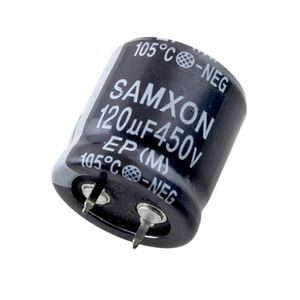 خازن الکترولیتی 120uF / 450V مارک SAMXON