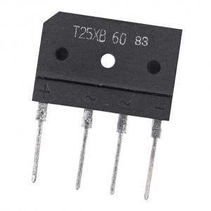 پل دیود 25A-600V تخت شانه ای T25XB60 تایوانی