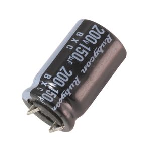 خازن الکترولیتی 150uF / 200V ژاپنی مارک RUBYCON