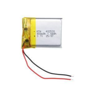 باتری لیتیوم پلیمر 3.7v ظرفیت 480mAh کد 402530