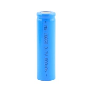 باتری لیتیوم یون 3.7v سایز 18650 600mAh سرتخت