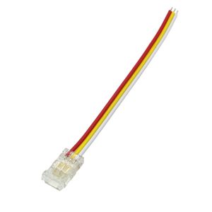 کانکتور ریسه LED نواری 180 درجه سایز 8mm سه پین سیم دار