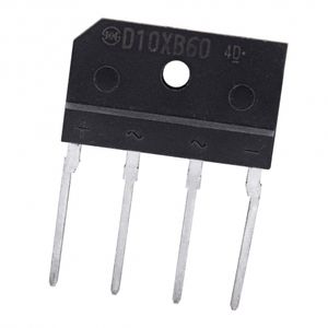 پل دیود 10A-600V تخت شانه ای D10XB60 تایوانی مارک Shindengen