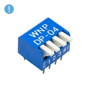 دیپ سوئیچ 4 تایی پیانویی تایوانی آبی (OXO) DPL-4
