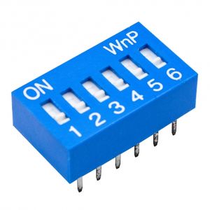 دیپ سوئیچ 6 تایی تایوانی آبی DSR-06