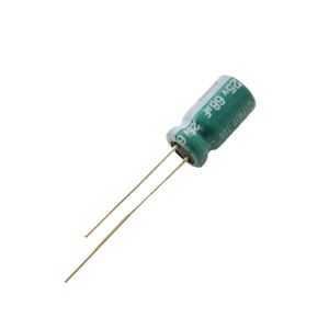 خازن الکترولیتی 68uF / 25V تایوانی مارک TAICON با طول عمر بالا