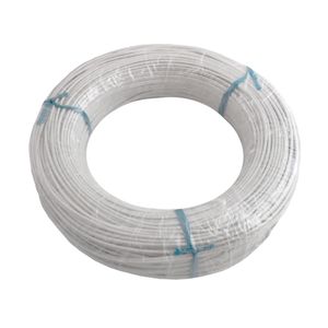 سیم افشان سایز 2x0.75 سفید دو رشته حلقه 100 متری