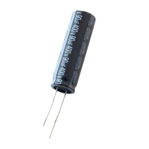 خازن الکترولیتی 90uF / 400V تایوانی مارک TAICON با طول عمر بالا
