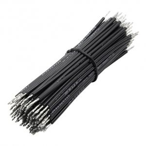سیم افشان سایز 0.5 مشکی 10cm دو سر قلع اندود بسته100 تایی