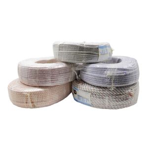 کابل برق روکش دار پارچه ای 3 رشته رول 100 متری