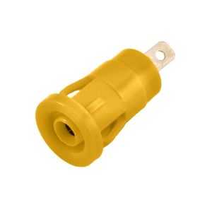 فیش موزی مادگی سوکتی ولتاژ بالا 4mm زرد