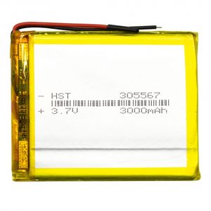 باتری لیتیوم پلیمر 3.7v ظرفیت 3000mAh مارک HST کد 305567