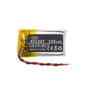 باتری لیتیوم پلیمر 3.7v ظرفیت 150mAh مارک GR.STORE کد 451327