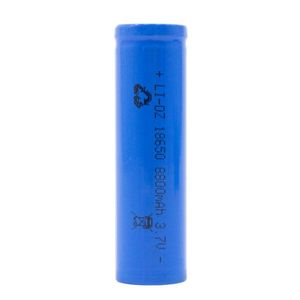 باتری لیتیوم یون 3.7v سایز 18650 سرتخت پک آبی