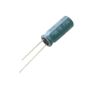 خازن الکترولیتی 390uF / 35V تایوانی مارک TAICON با طول عمر بالا