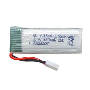 باتری لیتیوم پلیمر 3.7v ظرفیت 520mAh تک سل 25c کد 801844