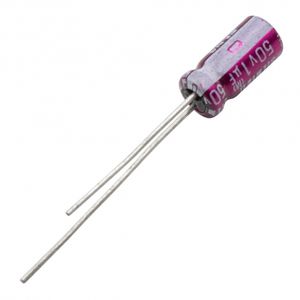 خازن الکترولیتی 1uF / 50V ژاپنی مارک ELNA سری SILMIC
