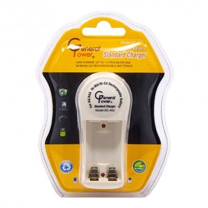 شارژر باتری قلمی و نیم قلمی دوتایی GC-402 مارک GENERAL POWER
