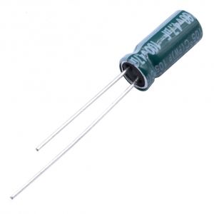 خازن الکترولیتی امپدانس پایین 4.7uF / 100V تایوانی مارک TAICON سری PW طول عمر 5000Hrs