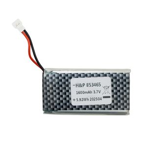 باتری لیتیوم پلیمر 3.7v ظرفیت 1600mAh تک سل 25c کد 853465