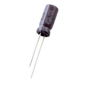 خازن الکترولیتی 10uF / 50V تایوانی مارک TAICON با طول عمر بالا