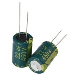 خازن الکترولیت دیپ CAP 22UF 450V GREEN - فروشگاه قطعات الکترونیک میکرونور