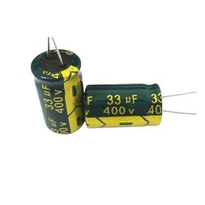 CAP 33UF 400V GREEN خازن الکترولیت دیپ - فروشگاه قطعات الکترونیک میکرونور