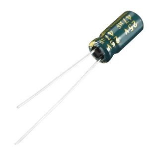CAP 47UF 25V GREEN خازن الکترولیت دیپ - فروشگاه قطعات الکترونیک میکرونور